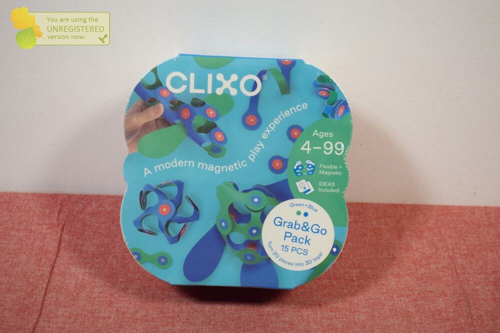 Clixo Grab & Go Green/Blue: Magnetic Building Set